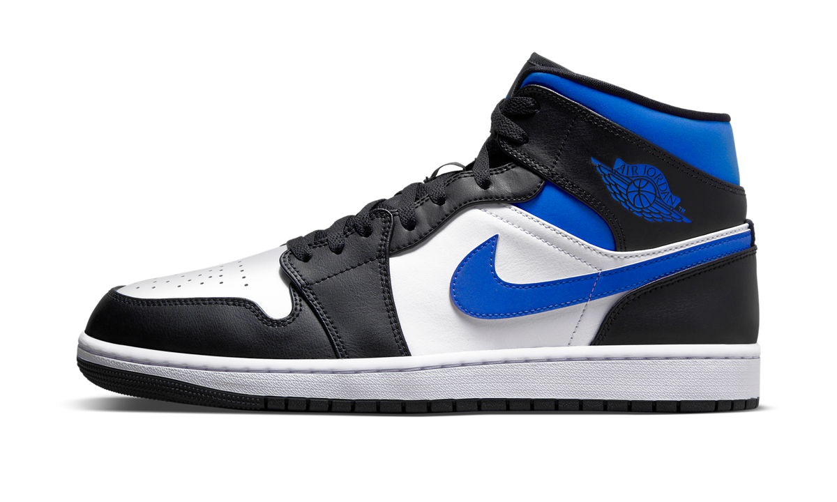 Air Jordan 1 Mid White Black Racer Blue (GS) 554725-140 — Vista 1