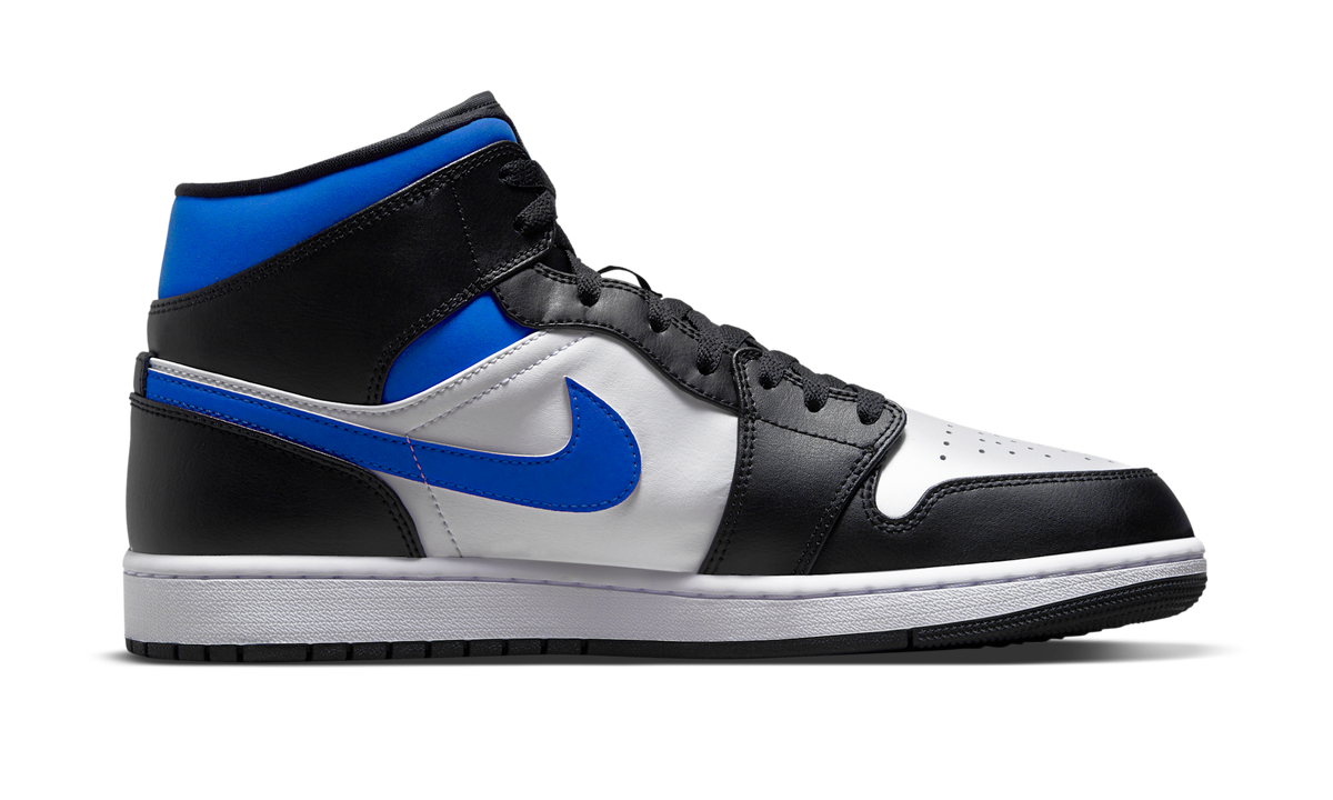 Air Jordan 1 Mid White Black Racer Blue (GS) 554725-140 — Vista 2