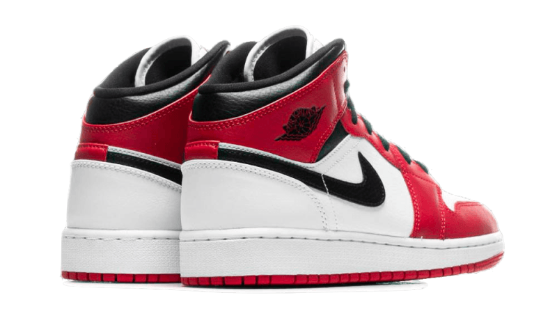 Air Jordan 1 Mid Chicago White 554725-173 — Vista 3