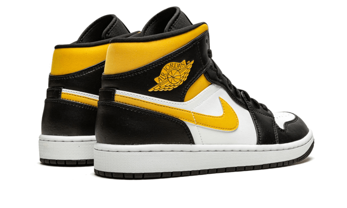 Air Jordan 1 Mid White Pollen Black 554725-177 — Vista 3