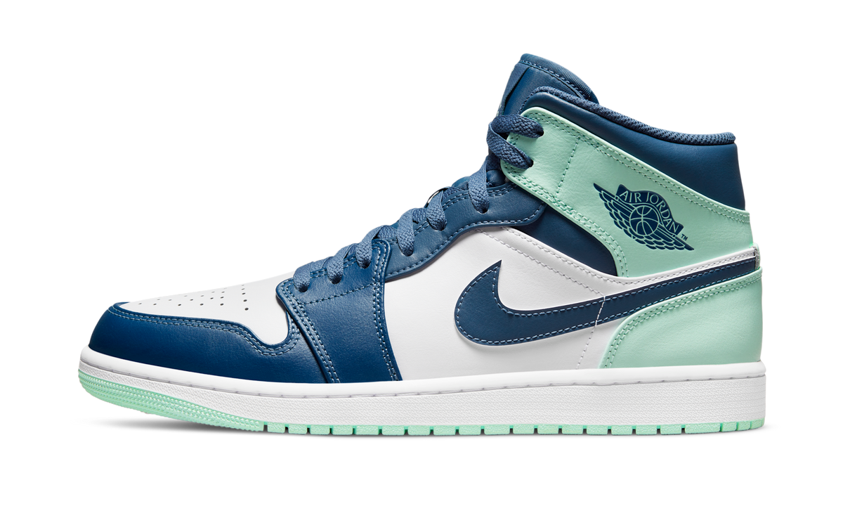 Air Jordan 1 Mid Mystic Navy Mint Foam 554725-413 — Vista 1