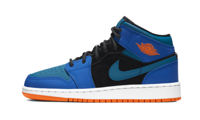 Air Jordan 1 Mid Racer Blue Green Abyss (GS) 554725-440 — Vista 1