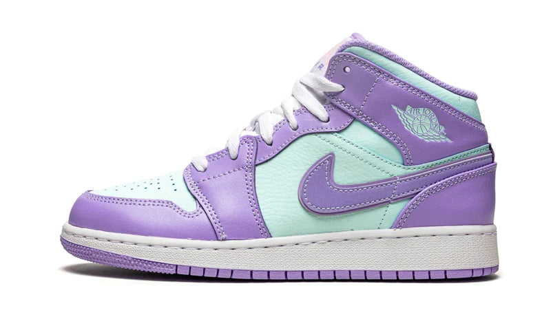 Air Jordan 1 Mid Purple Aqua (GS) 554725-500 — Vista 1