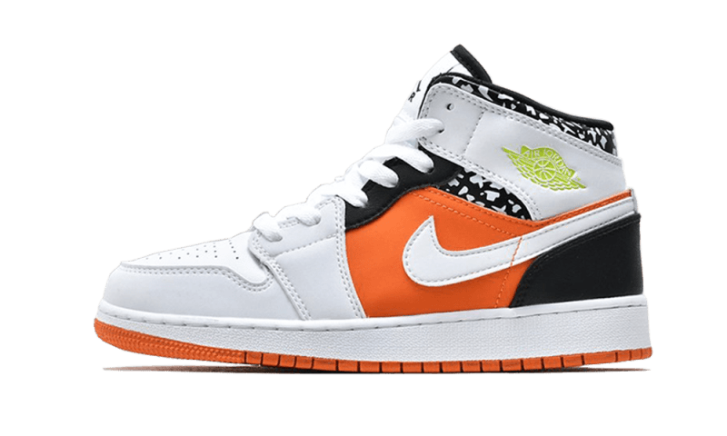 Air Jordan 1 Mid Composition Notebook (GS) 554725-870 — Vista 1