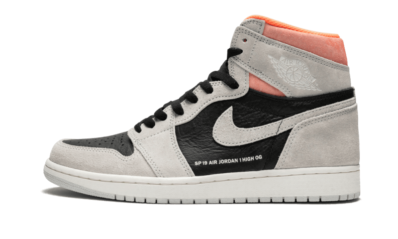 Air Jordan 1 Retro High Neutral Grey Hyper Crimson 555088-018 — Vista 1
