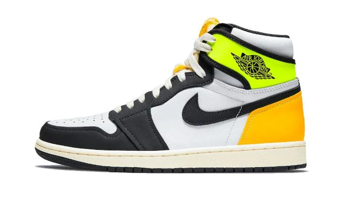 Air Jordan 1 Retro High White Black Volt University Gold 555088-118 — Vista 1