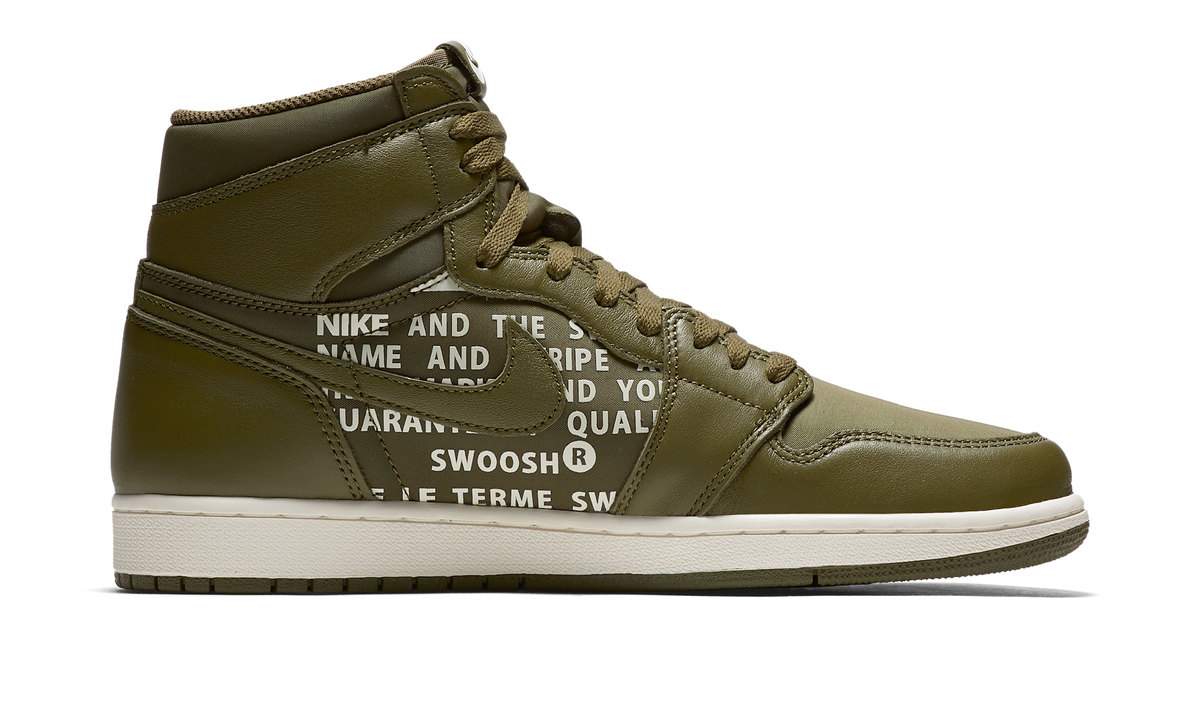 Air Jordan 1 Retro High Olive Canvas 555088-300 — Vista 2