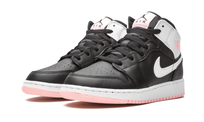 Air Jordan 1 Mid Arctic Pink Black 555112-061 — Vista 2