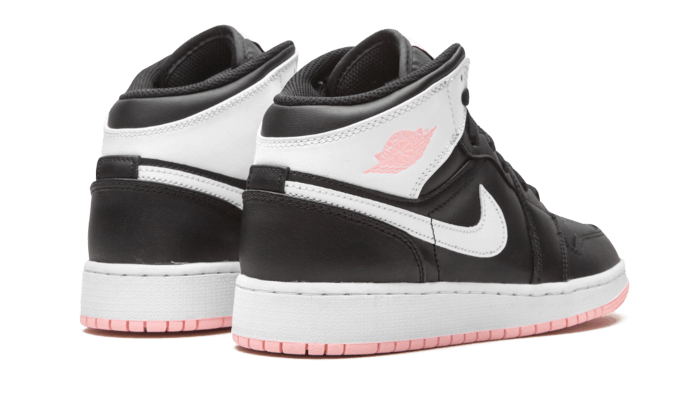 Air Jordan 1 Mid Arctic Pink Black 555112-061 — Vista 3