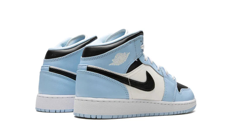 Air Jordan 1 Mid Ice Blue 555112-401 — Vista 3