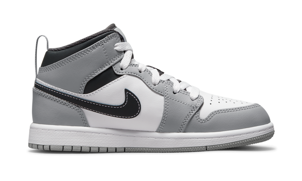 Air Jordan 1 Mid Light Smoke Grey (2022) (PS) 640734-078 — Vista 2