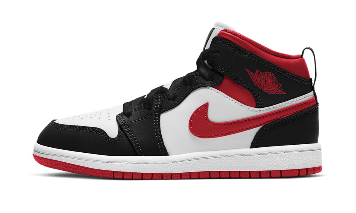 Air Jordan 1 Mid Gym Red Black White (PS) 640734-122 — Vista 1