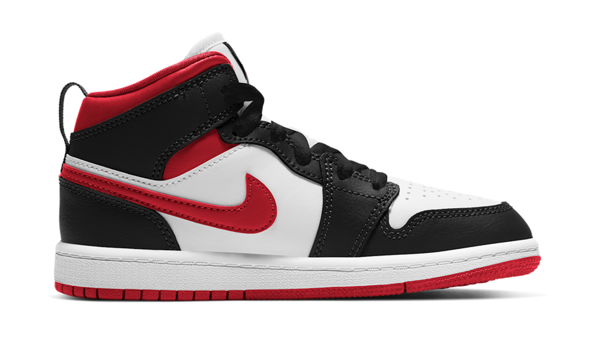 Air Jordan 1 Mid Gym Red Black White (PS) 640734-122 — Vista 2
