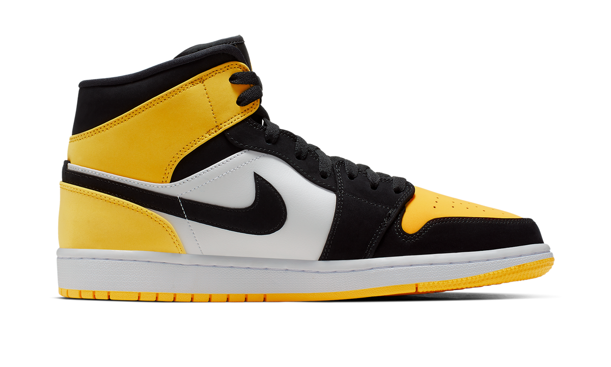 Air Jordan 1 Mid Yellow Toe Black 852542-071 — Vista 2