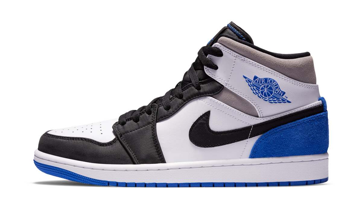 Air Jordan 1 Mid SE Royal Black Toe 852542-102 — Vista 1