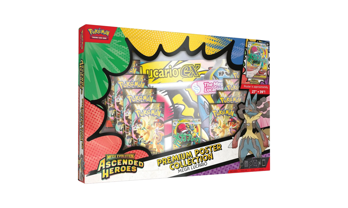 Pokémon TCG Ascended Heroes: Mega Lucario Premium Poster Collection