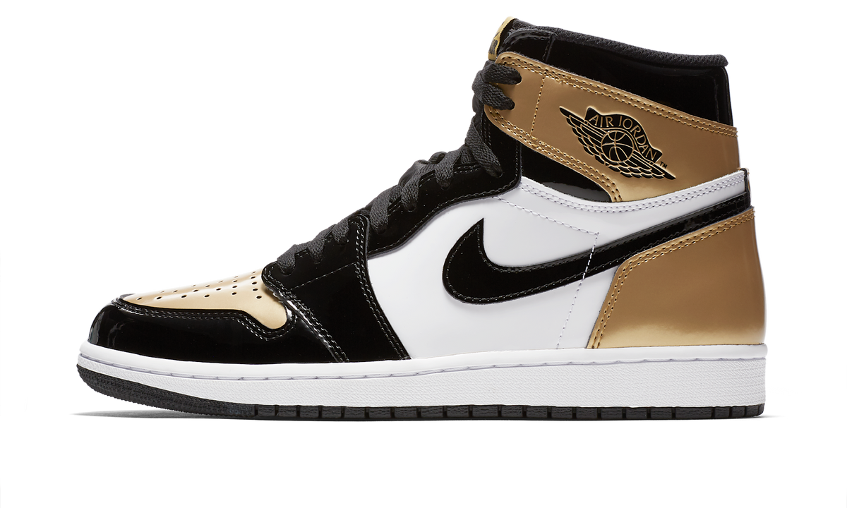 Air Jordan 1 Retro High NRG Patent Gold Toe 861428-007 — Vista 1