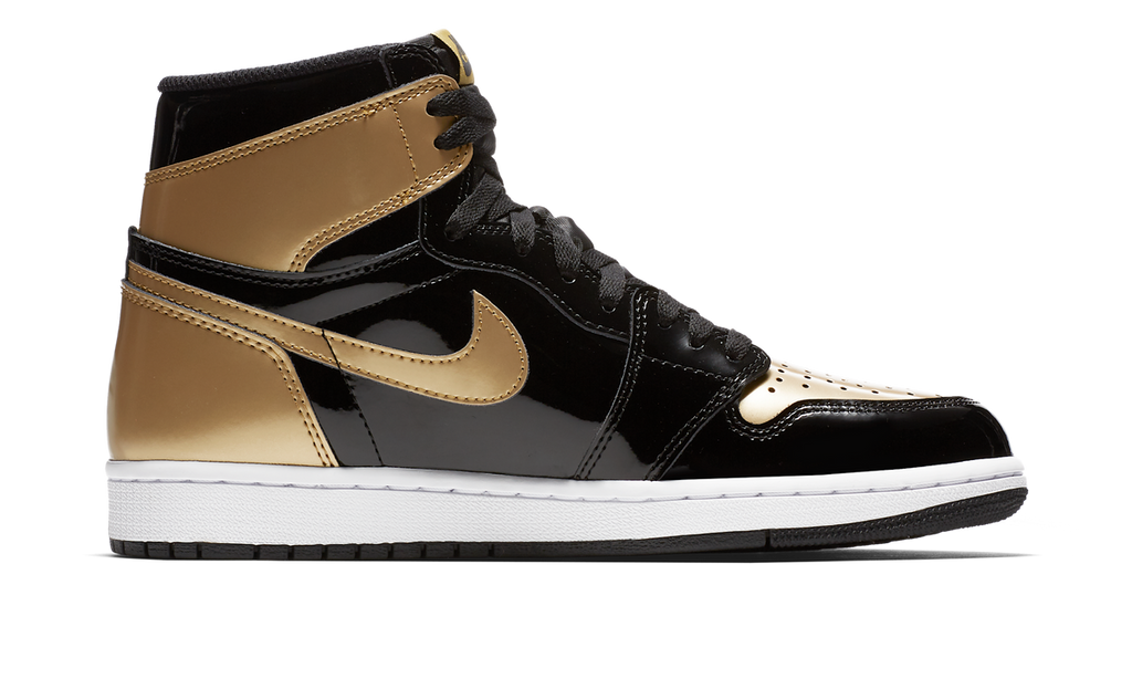 Air Jordan 1 Retro High NRG Patent Gold Toe 861428-007 — Vista 2