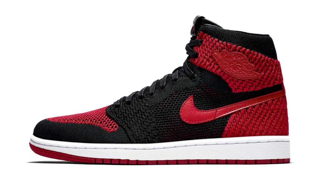 Air Jordan 1 Retro High Flyknit Bred 919704-001 — Vista 1