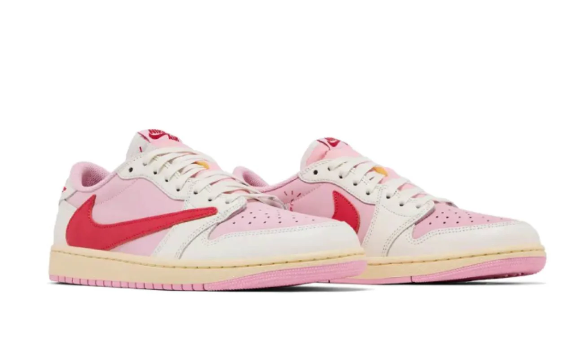 Air Jordan 1 Retro Low OG SP Travis Scott Sail Tropical Pink