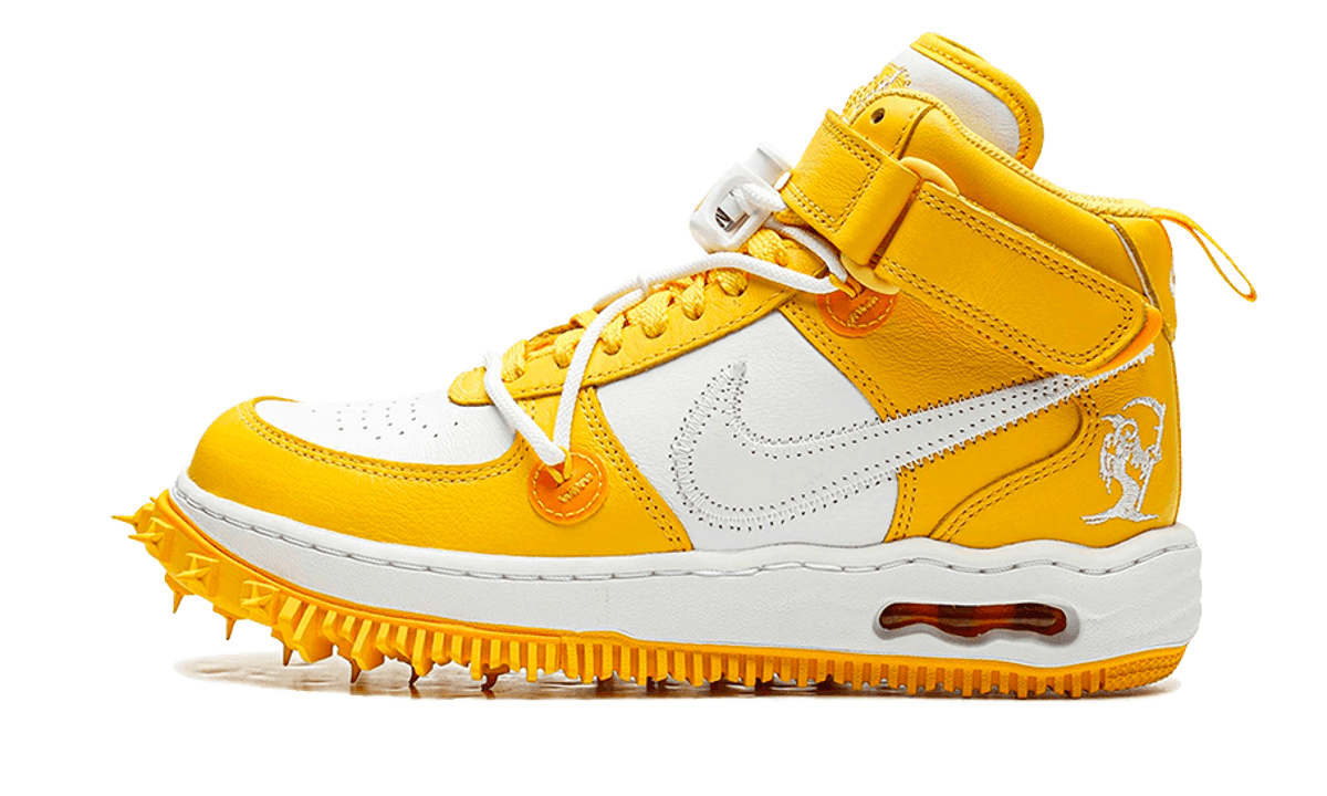 Nike x Off-White™ Air Force 1 Mid SP Leather White And Varsity Maize - DR0500-101 - imagen 2