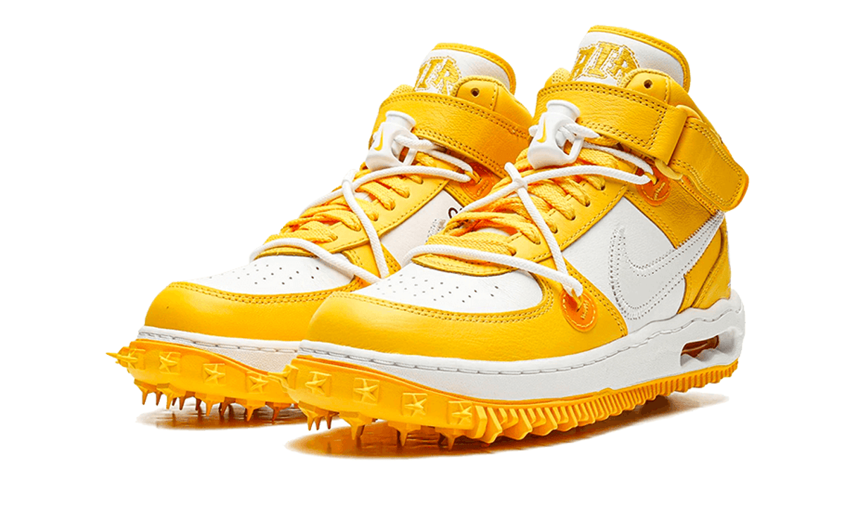 Nike x Off-White™ Air Force 1 Mid SP Leather White And Varsity Maize - DR0500-101 - imagen 3
