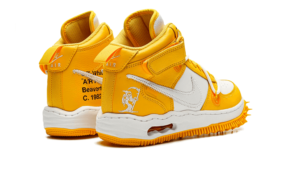 Nike x Off-White™ Air Force 1 Mid SP Leather White And Varsity Maize - DR0500-101 - imagen 5