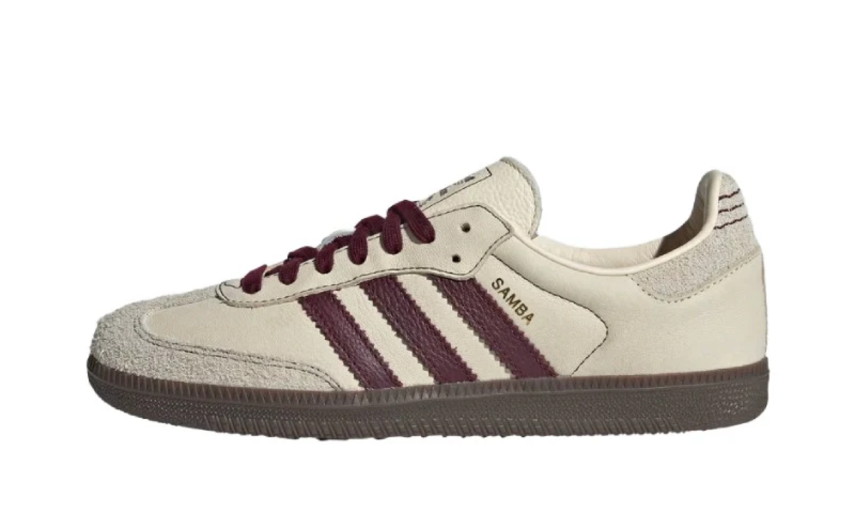 Adidas Samba OG Wonder White Maroon