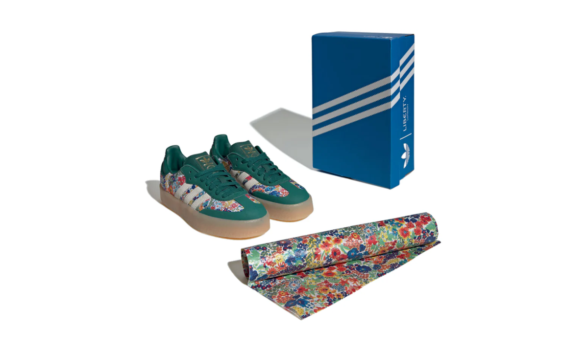 Adidas Sambae Liberty London Floral Embroidery Clear Sky