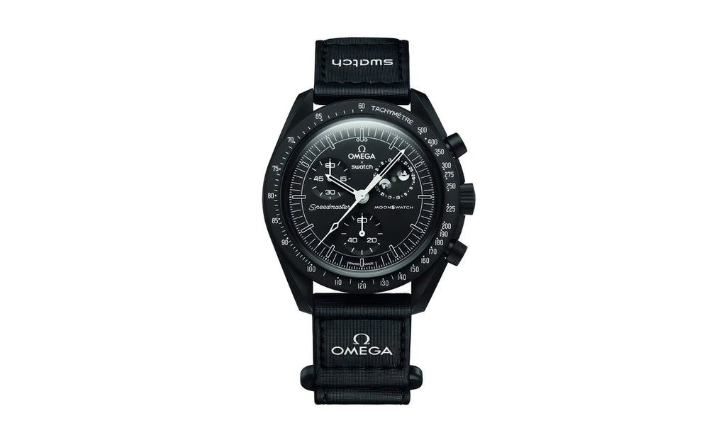 Swatch x Omega Bioceramic Moonswatch Mission To Moonphase Snoopy Black