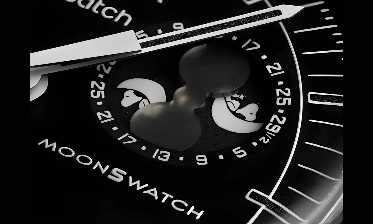 Swatch x Omega Bioceramic Moonswatch Mission To Moonphase Snoopy Black