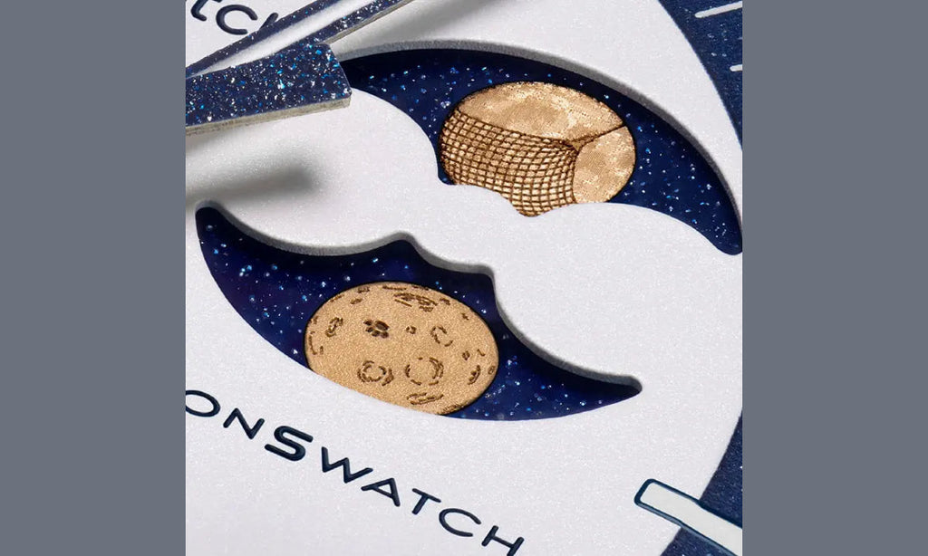 Swatch x Omega Bioceramic Moonswatch Mission To Earthphase Moonshine Snoopy Gold