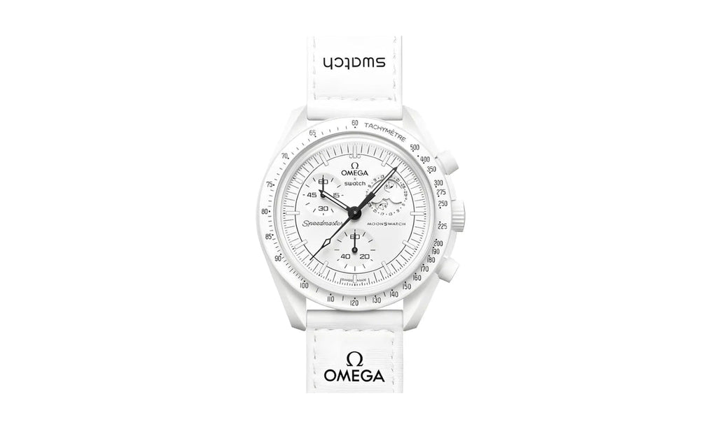 Swatch x Omega Bioceramic Moonswatch Mission To Moonphase Snoopy White