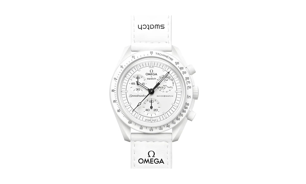 Swatch x Omega Bioceramic Moonswatch Mission To Moonphase Snoopy White