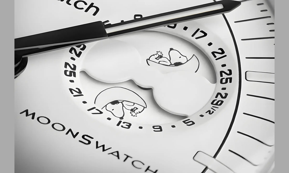 Swatch x Omega Bioceramic Moonswatch Mission To Moonphase Snoopy White