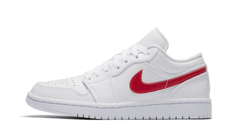 Air Jordan 1 Low White University Red (Women's) AO9944-161 — Vista 1
