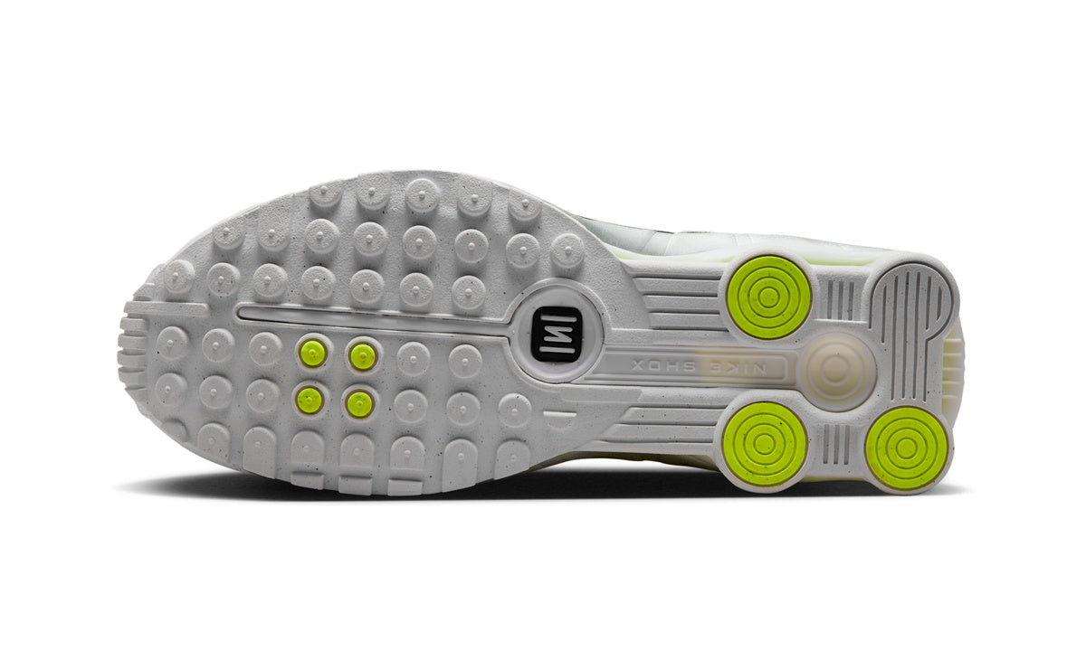 Nike Shox R4 White Metallic Silver Volt (Women's) — Foto 2