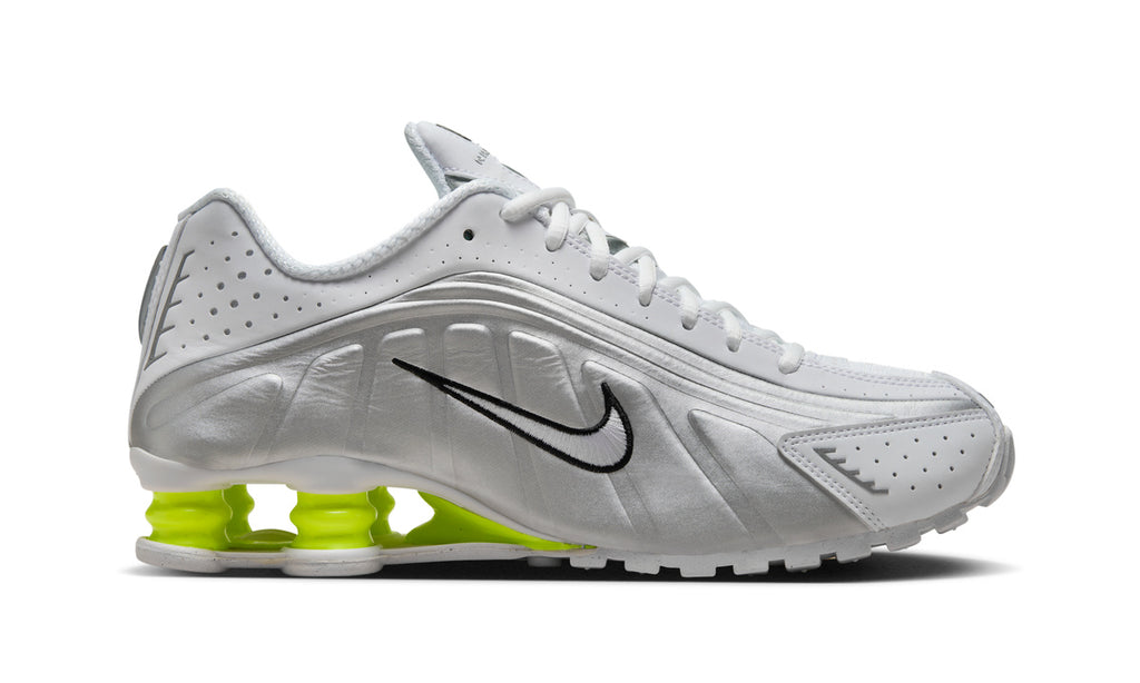 Nike Shox R4 White Metallic Silver Volt (Women's) — Foto 3