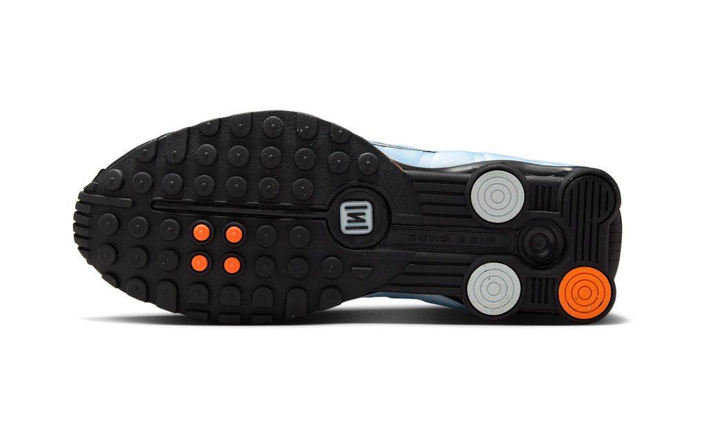 Nike Shox R4 Blue Tint Total Orange Black Metallic Silver (Women's) — Foto 2
