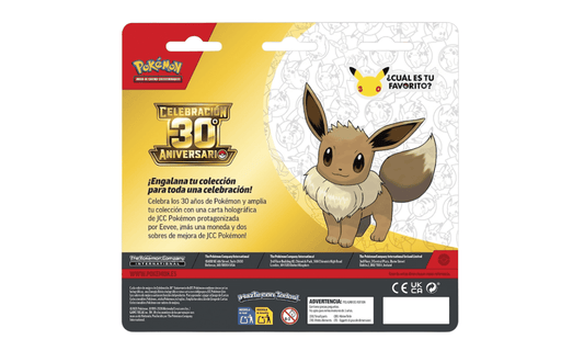 Blíster 2 Sobres de Mejora Pokémon 30th Anniversary