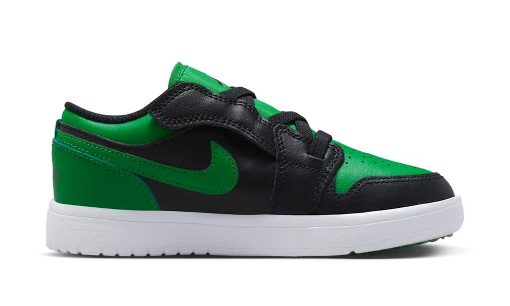 Air Jordan 1 Low ALT Black Lucky Green White (PS) BQ6066-065 — Vista 2