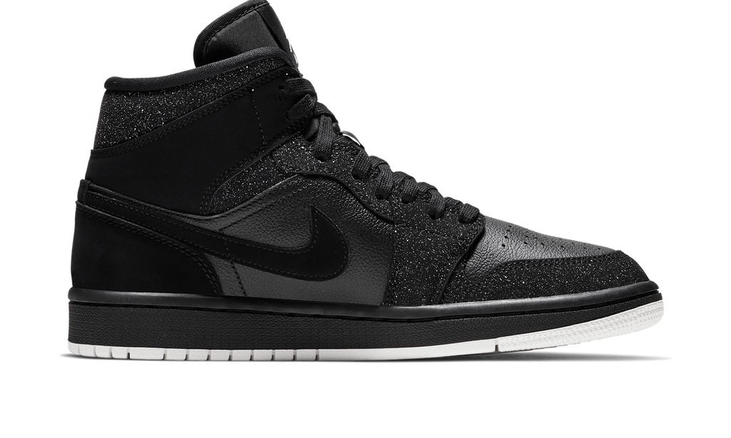 Air Jordan 1 Mid Glitter Black (Women's) BQ6472-001 — Vista 2