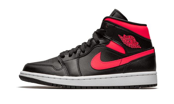 Air Jordan 1 Mid Black Siren Red (Women's) BQ6472-004 — Vista 1