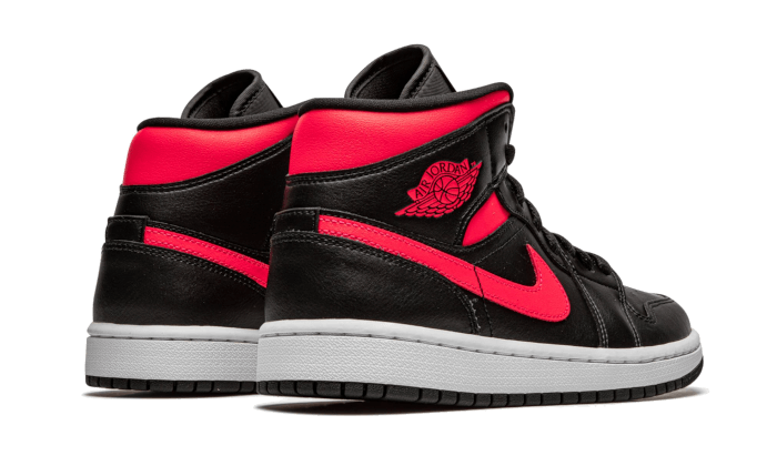 Air Jordan 1 Mid Black Siren Red (Women's) BQ6472-004 — Vista 2