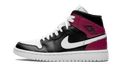 Air Jordan 1 Mid Black Noble Red (Women's) BQ6472-016 — Vista 1