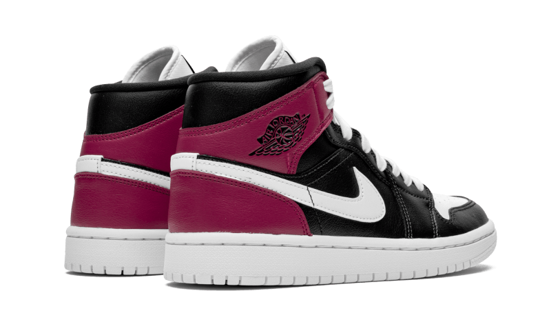 Air Jordan 1 Mid Black Noble Red (Women's) BQ6472-016 — Vista 2