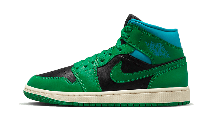 Air Jordan 1 Mid Lucky Green Aquatone (Women's) BQ6472-033 — Vista 1