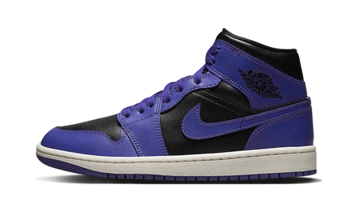 Air Jordan 1 Mid Purple Black (Women's) BQ6472-051 — Vista 1