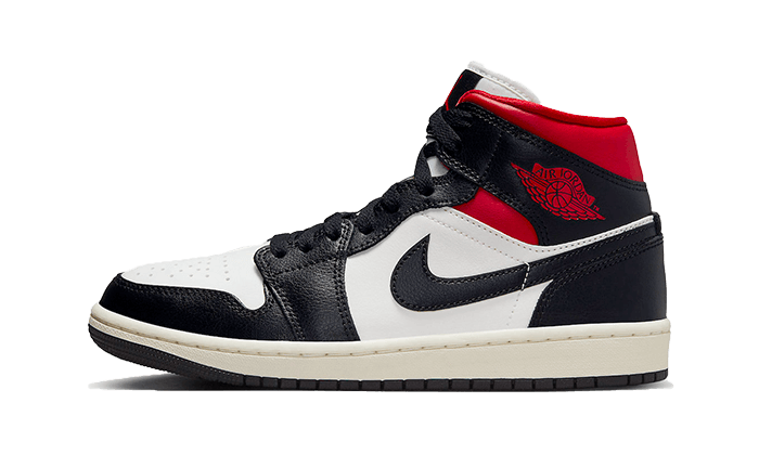 Air Jordan 1 Mid Black Gym Red BQ6472-061 — Vista 1