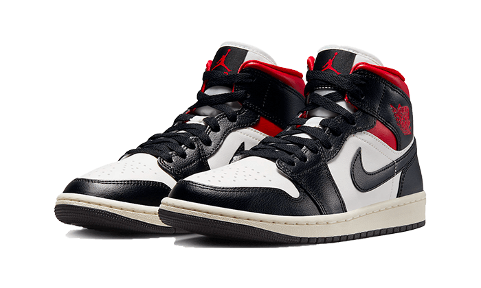 Air Jordan 1 Mid Black Gym Red BQ6472-061 — Vista 2